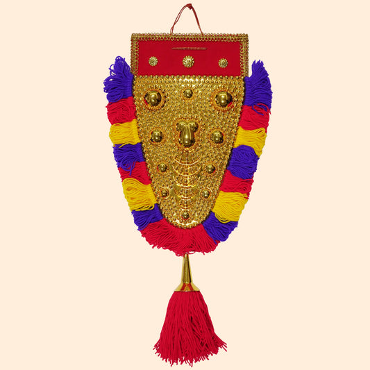 Traditional Kerala Nettipattam-Blue, Red and Yellow(30 Inch)