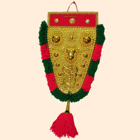 Traditional Kerala Pooram Nettipattam-Red Green(26 Inch)