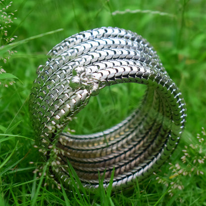 Unique Spring Bangle German Silver with Gungroo Bells