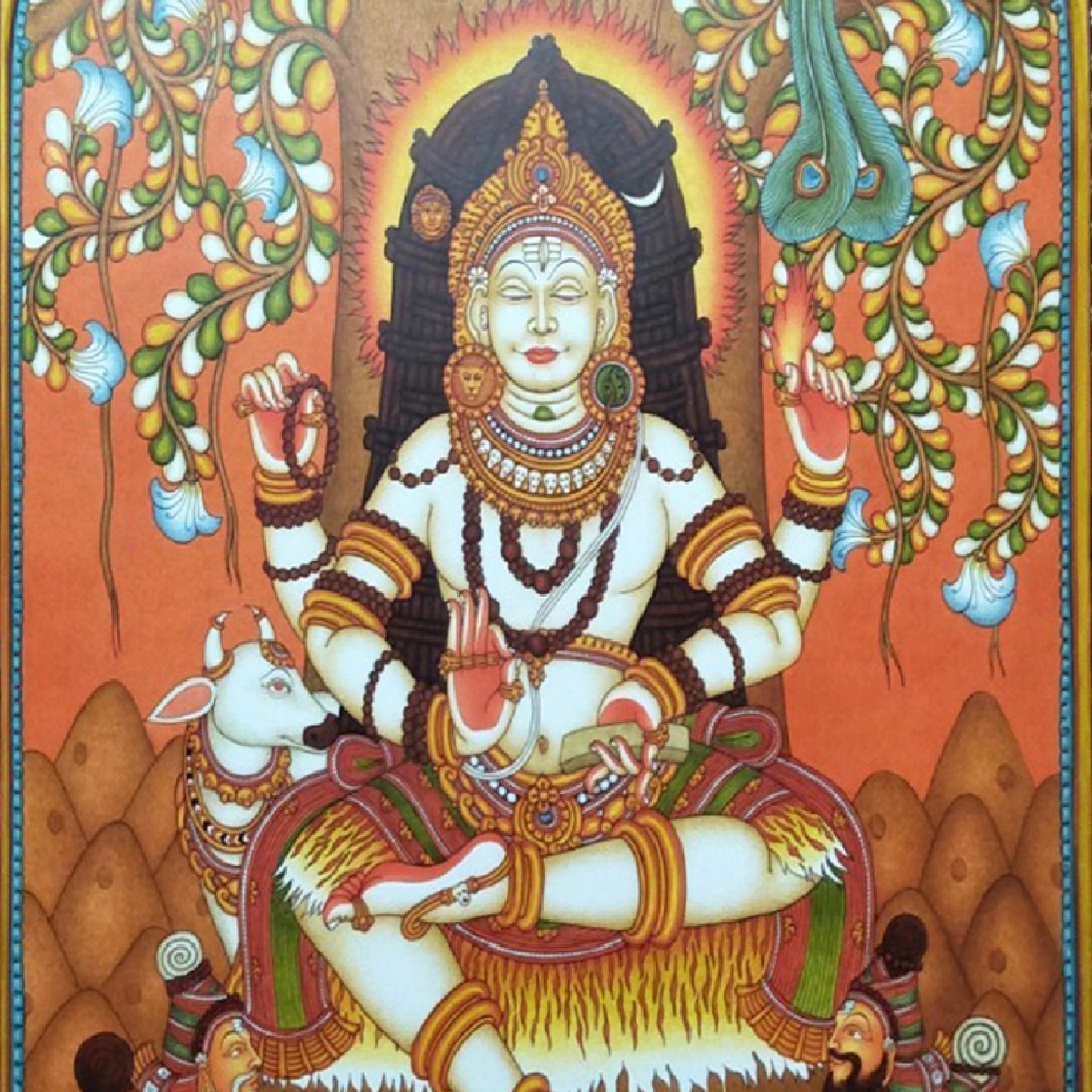 Kerala Mural Painting Dakshinamurthy Shiva - Made to Order