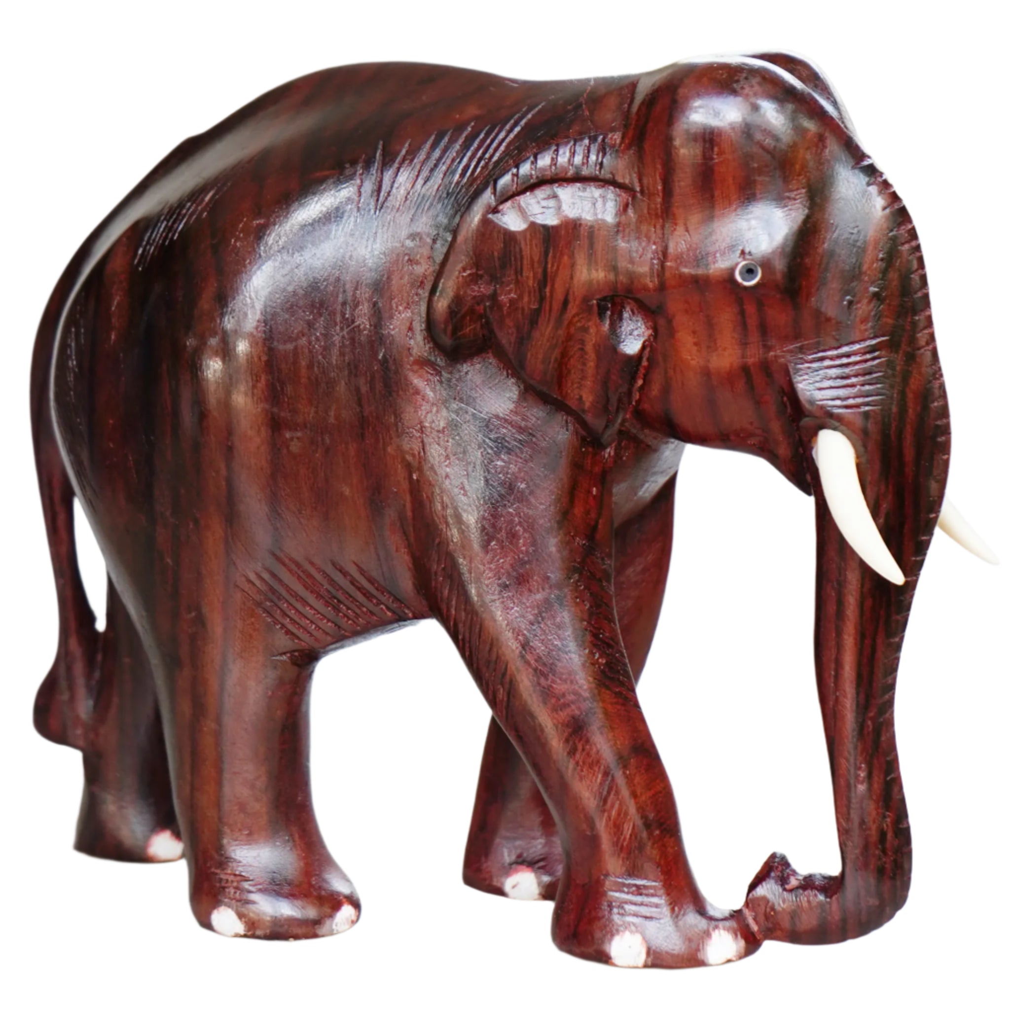 Rosewood Plain Elephant is a timeless  sculpture masterpiece Closeup