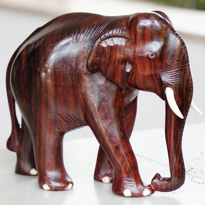 Rosewood Plain Elephant is a timeless  sculpture masterpiece Closeup