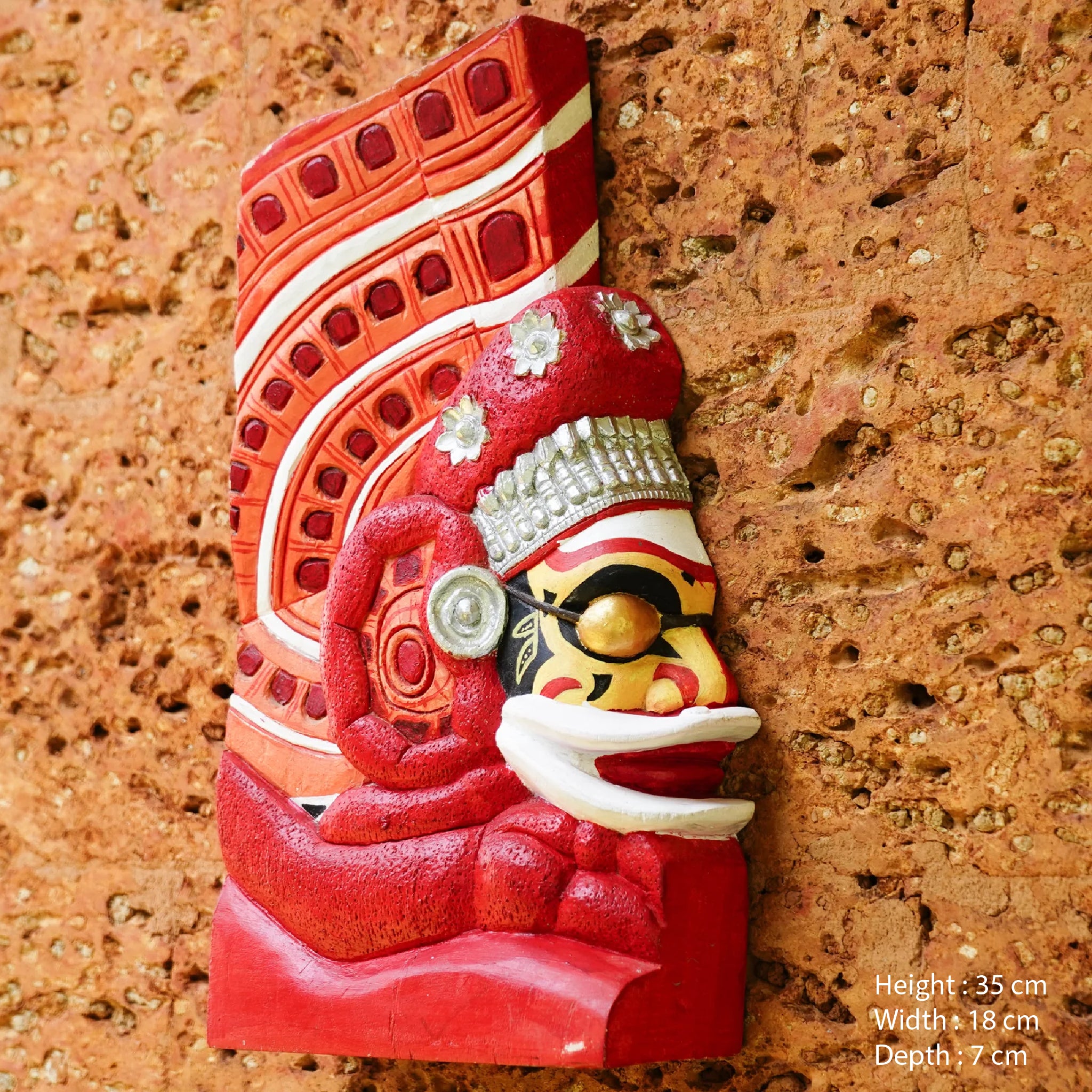 Handcrafted Wooden Kathivanoor Veeran Theyyam  - Made to Order