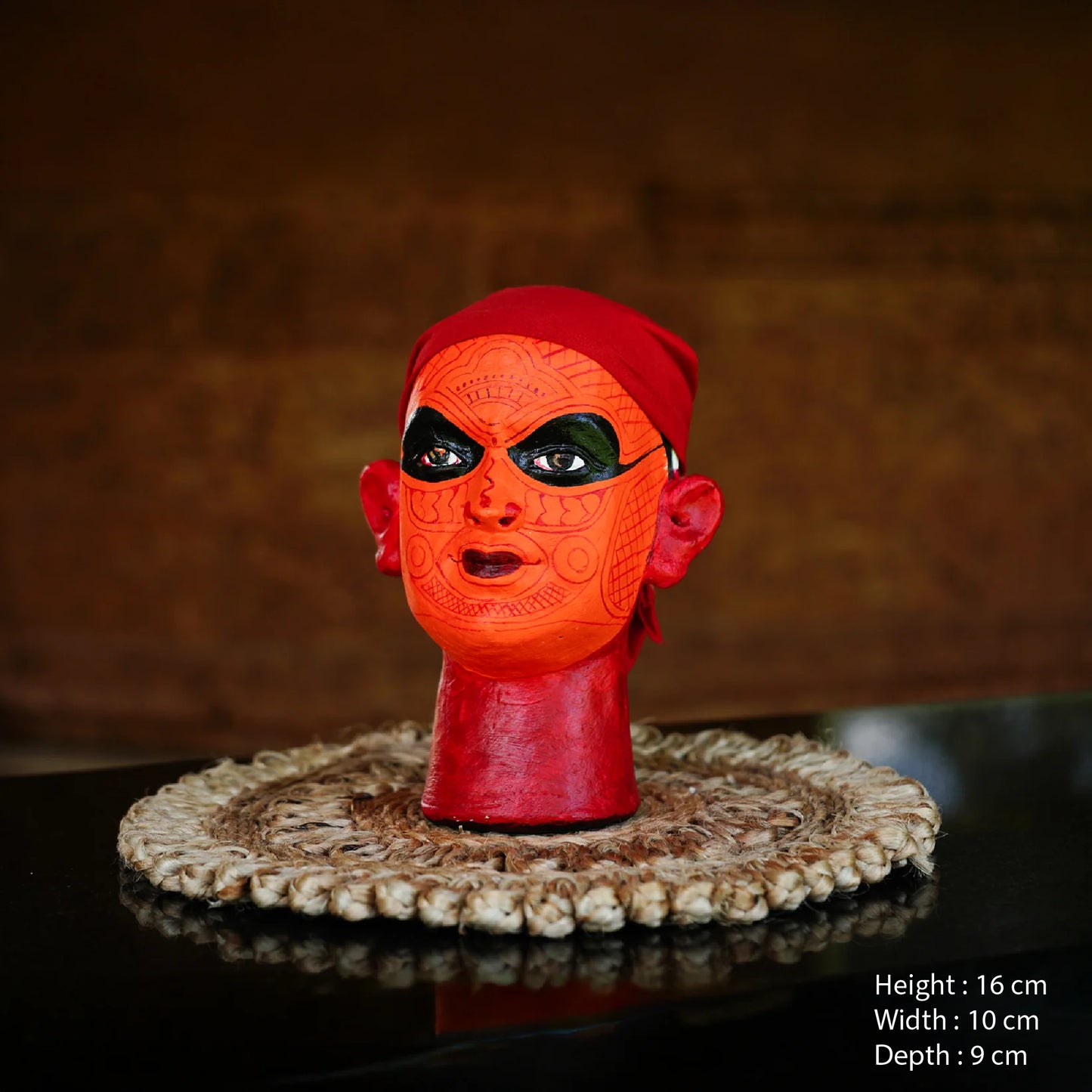 Handcrafted Theyyam Terracotta Replica-Made to Order