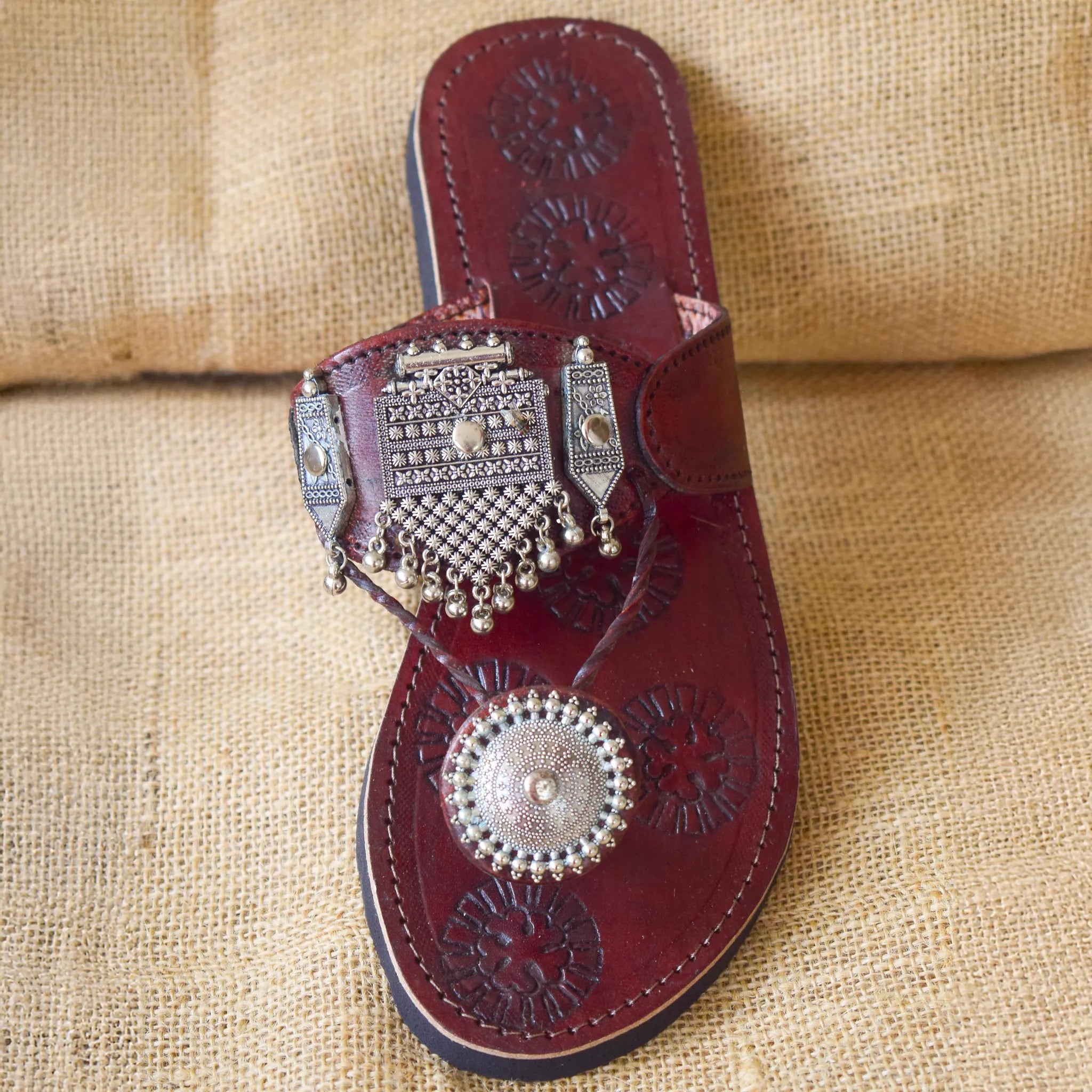 Ghunghroo Charm Leather Chappals