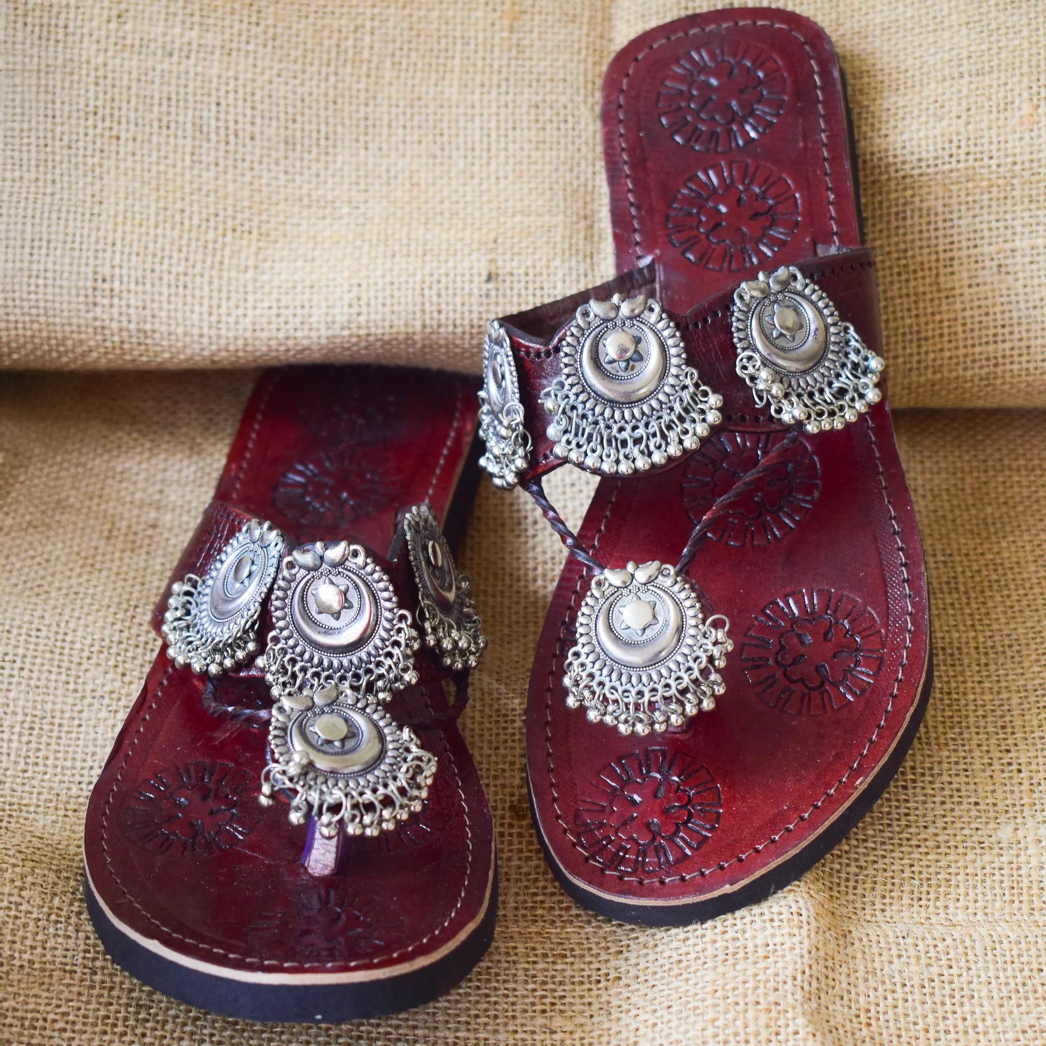 Ghunghroo Charm Leather Chappals