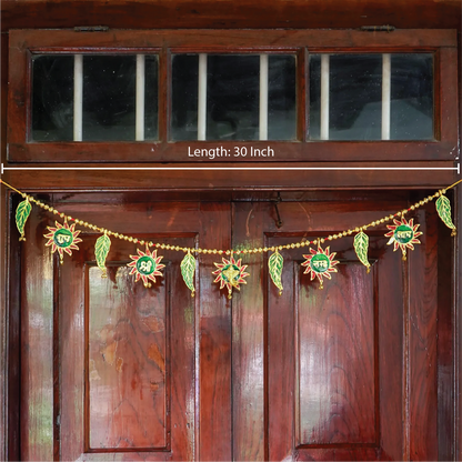 Sun and Leaf Toran: Door Decor