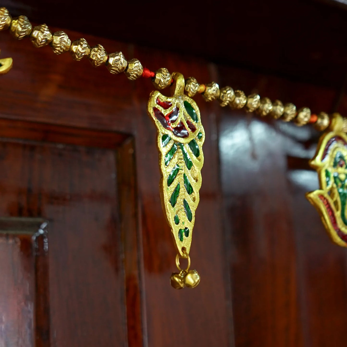 Colorful Ohm and Leaf Toran - Door Decor