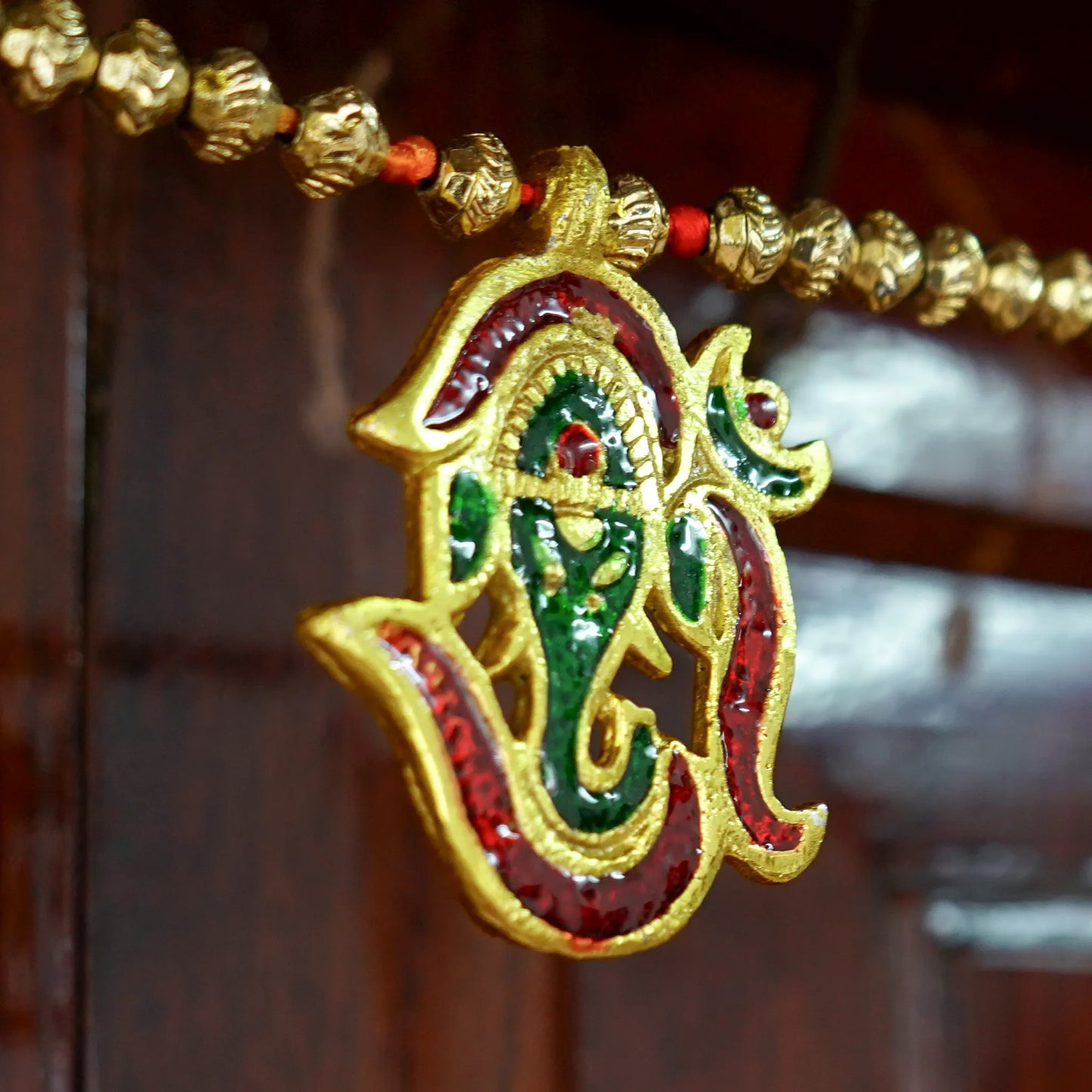 Colorful Ohm and Leaf Toran - Door Decor