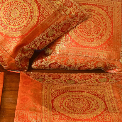 Banarasi Bloom Mandala Patchwork Pillow Covers