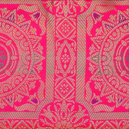 Pink Banarasi Pouch