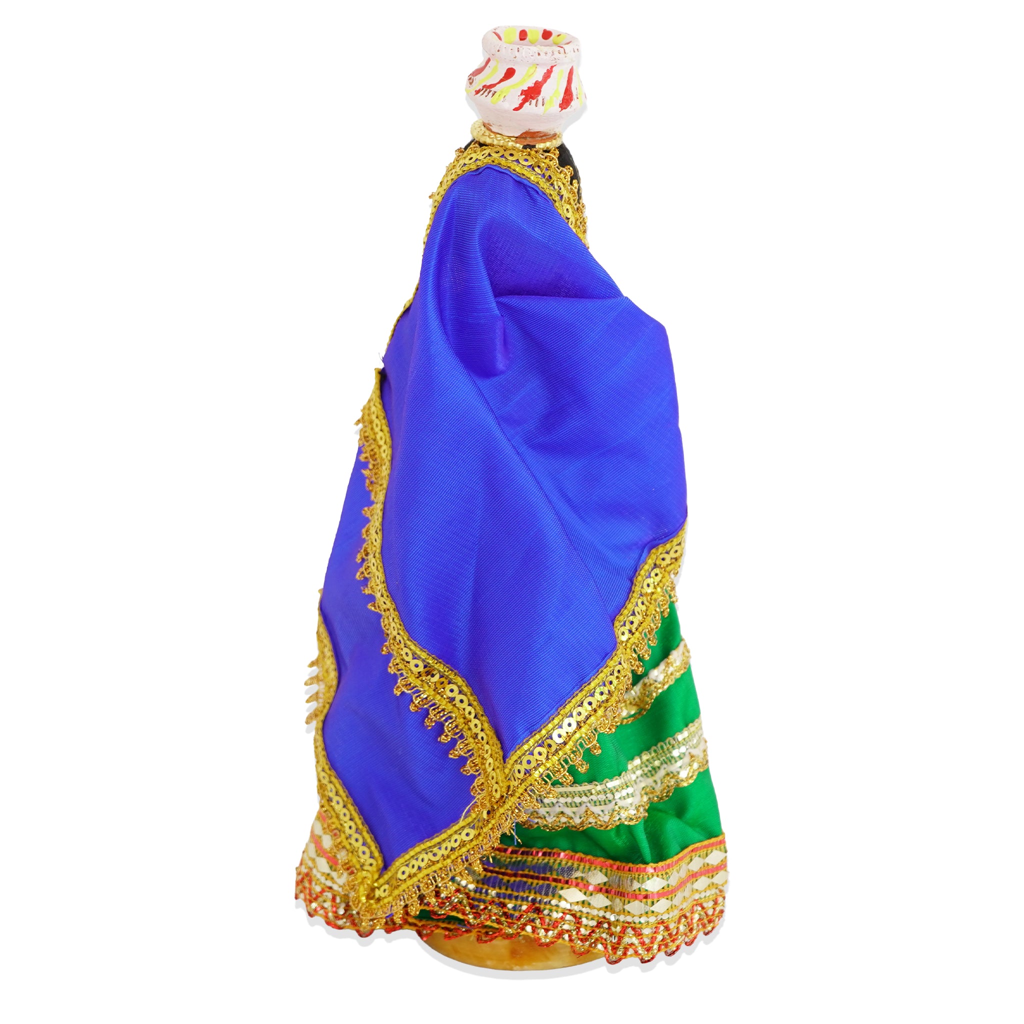 Handmade Raagini Gopika Fabric Doll The Bejeweled Pot Bearer