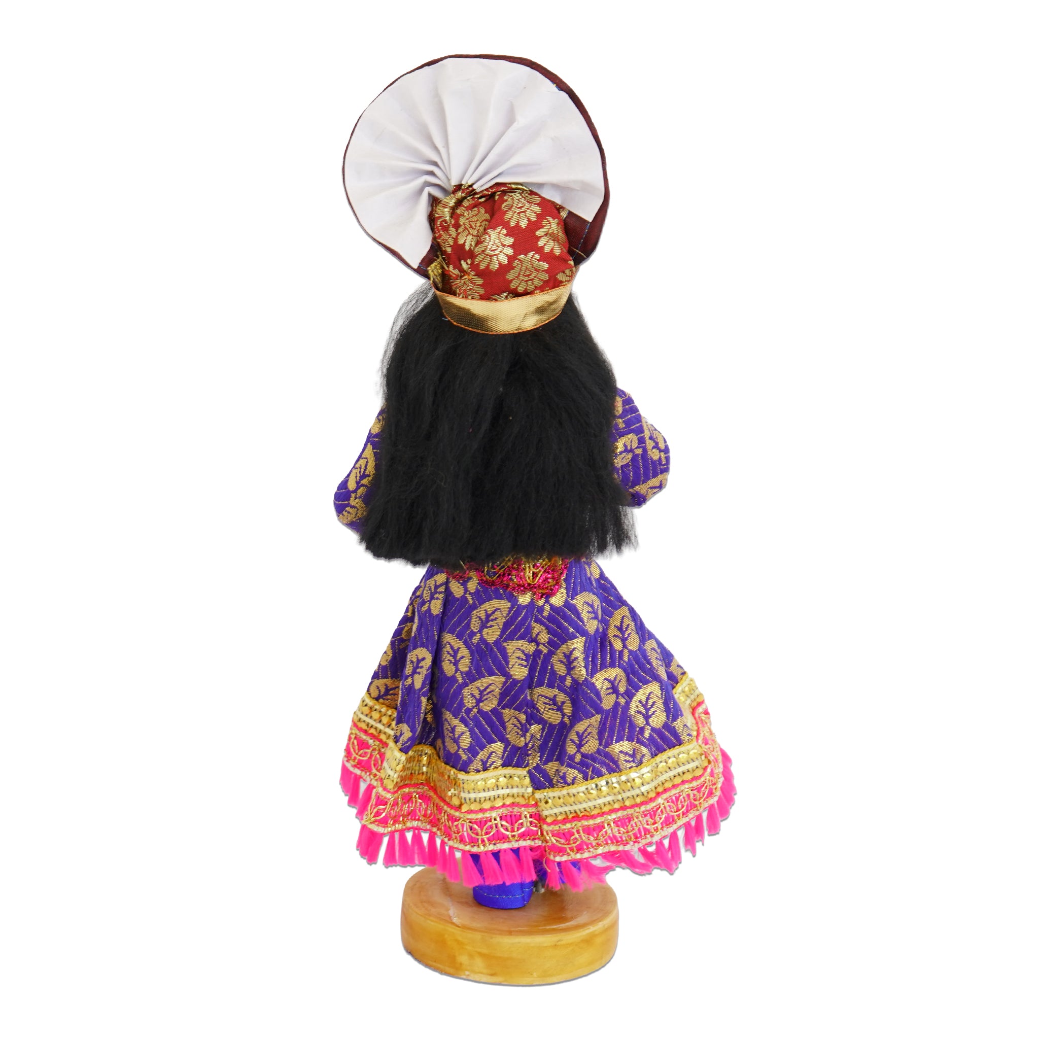 Handmade Fabric Doll Flute Enchanter Krishna in Bliss