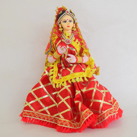 Handmade Fabric Doll Suhagan Elegance: The Bridal Muse