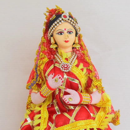 Handmade Fabric Doll Suhagan Elegance: The Bridal Muse