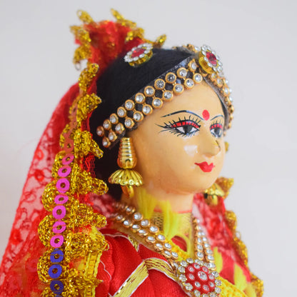 Handmade Fabric Doll Suhagan Elegance: The Bridal Muse