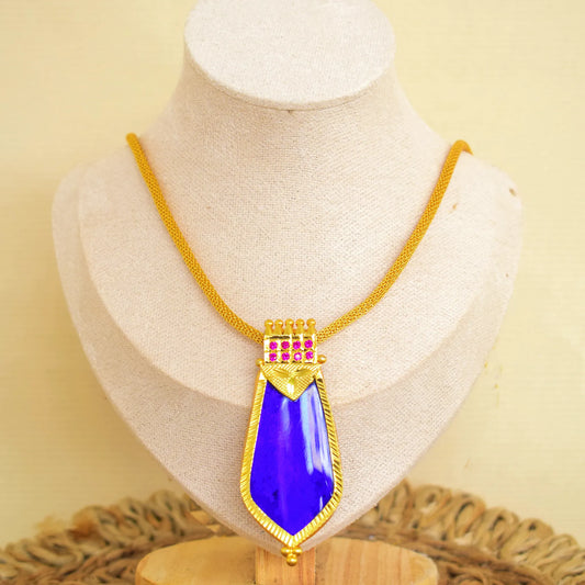 Kerala Palakka Nagapadam Blue Pendant