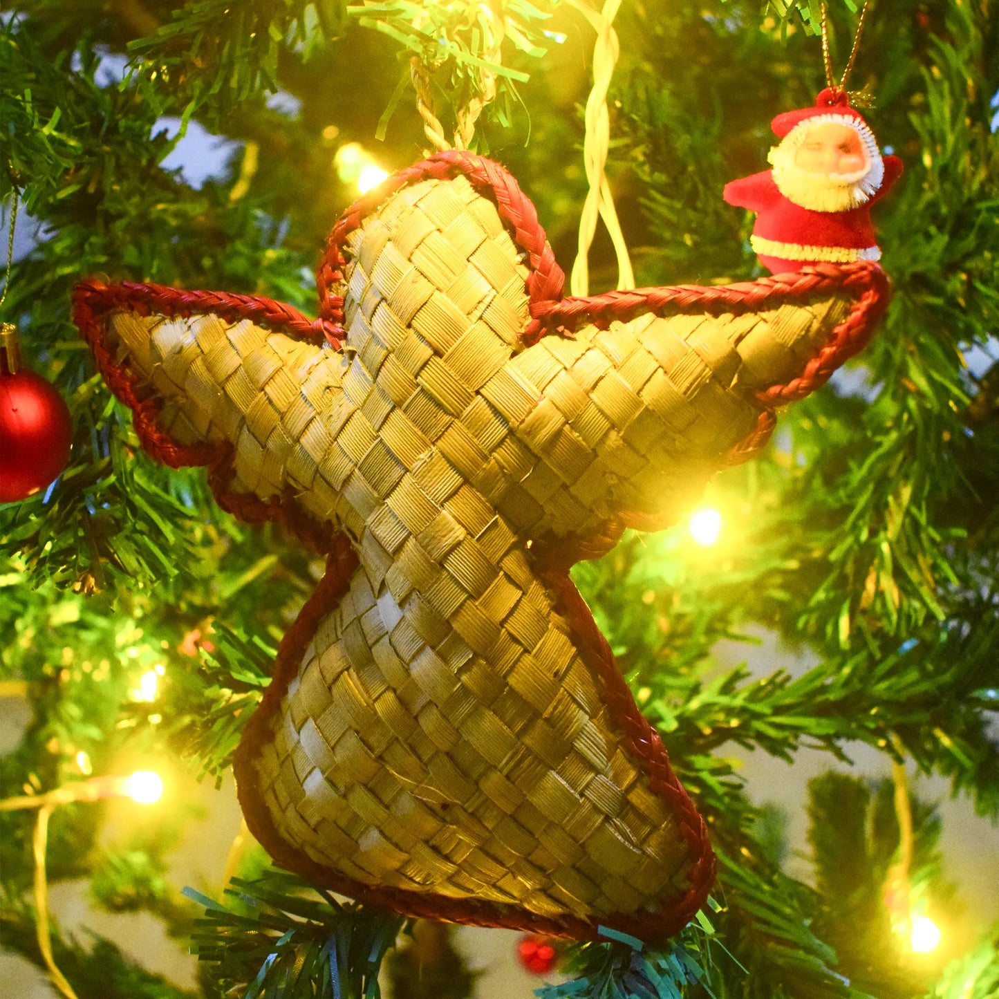 Eco-Friendly Christmas Tree Decoration-Angel|Handmade Screw Pine