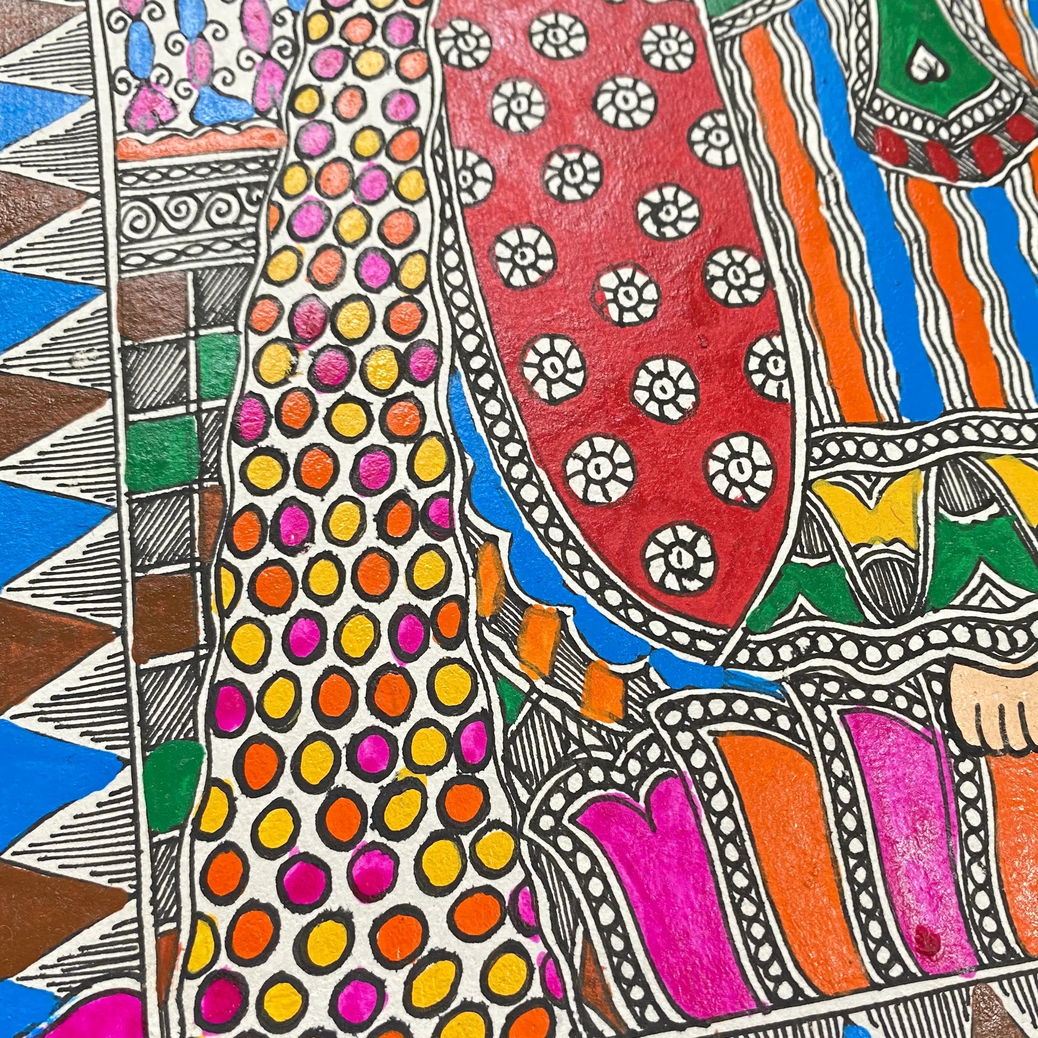 Handcrafted Madhubani Lakshmi Traditional Mithila Paintings of Prosperity-Made to Order