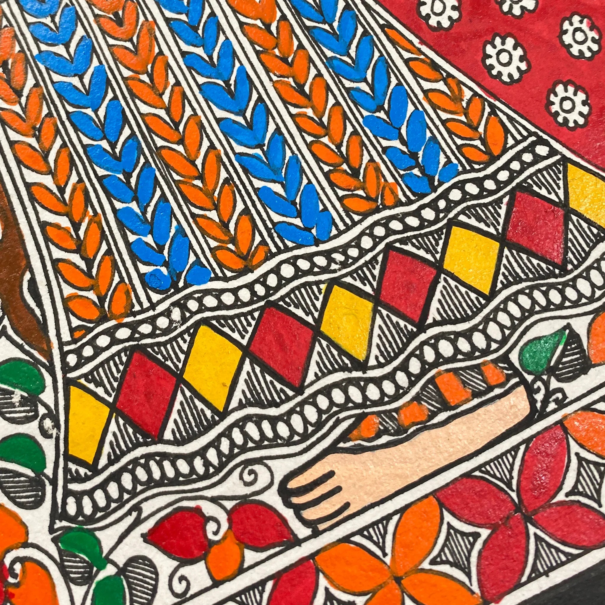 Handcrafted Madhubani Ardhanareeshwara-Traditional Mithila Paintings of Prosperity-Made to Order