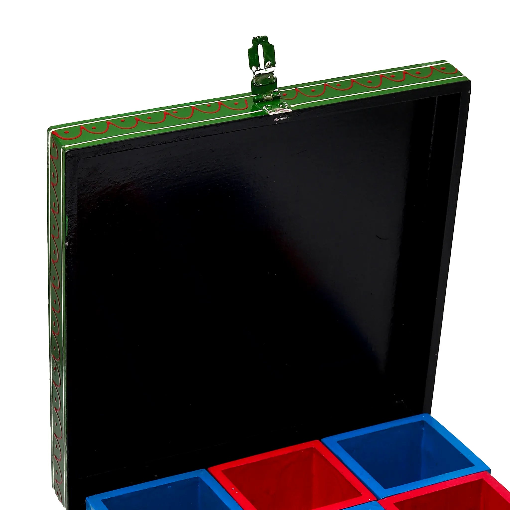 Ambabari Elephant Hand-Painted Wooden Spice Masala Box