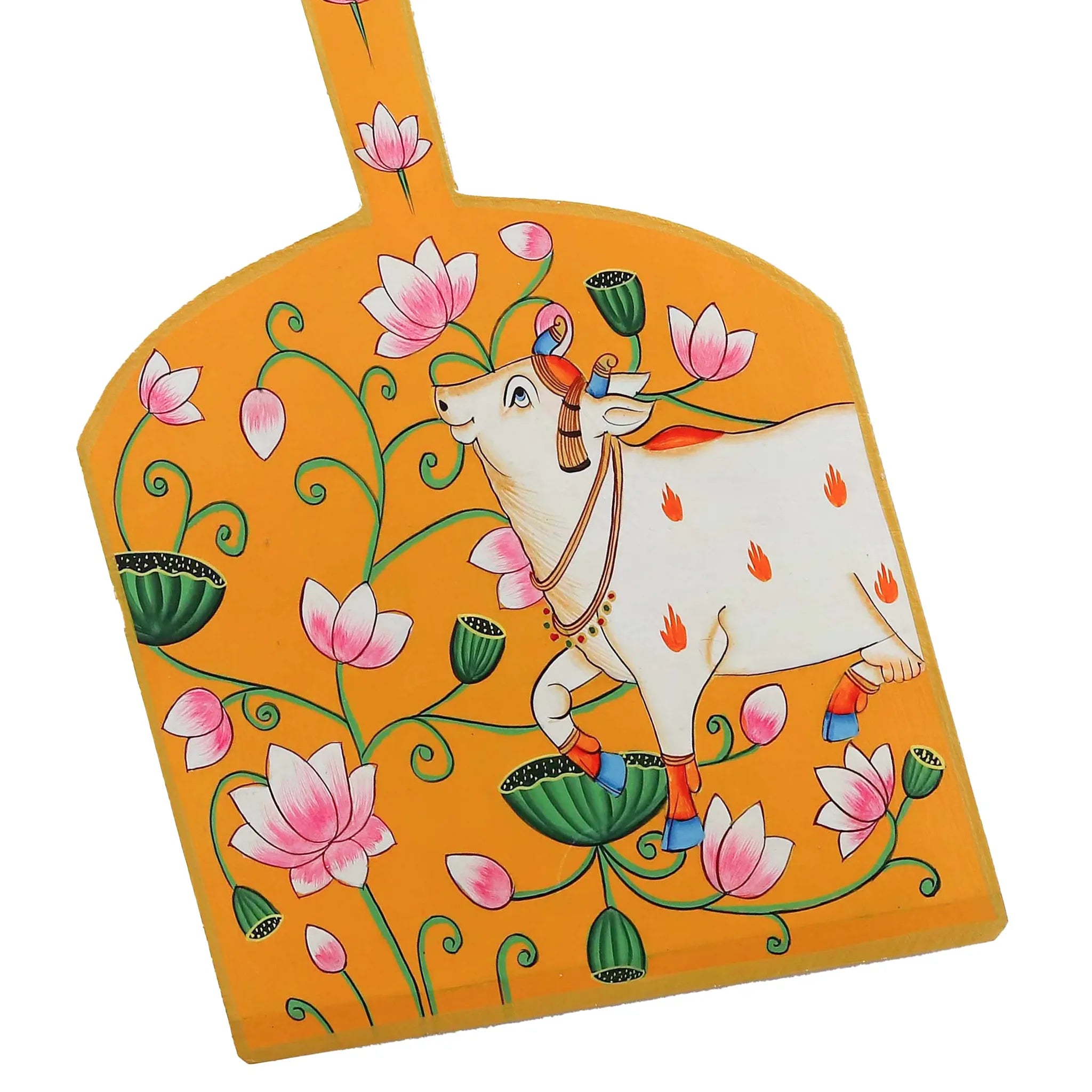 Hand Painted Yellow Pichwai Decorative Chopping Board