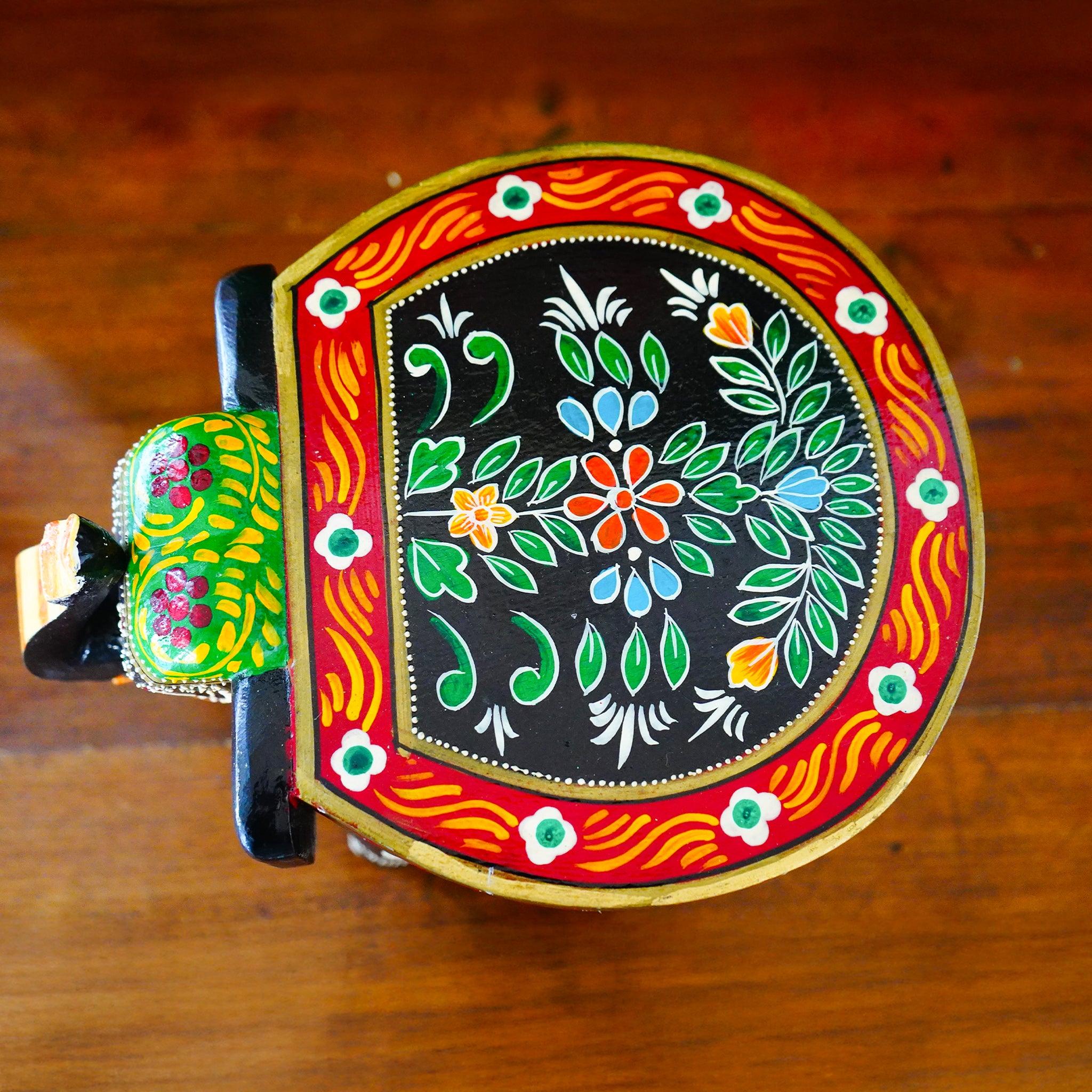 Hand-Painted Wooden Elephant Shaped (Set of 2)