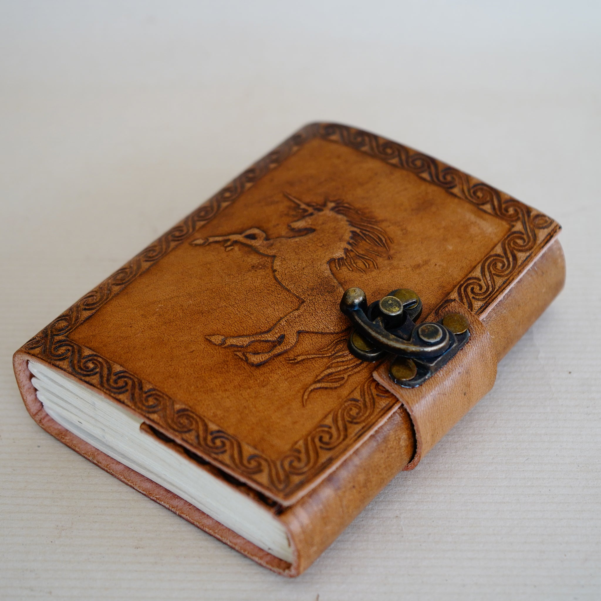 Handcrafted Leather Journal with Lock - Secure Diary with Key - Culturati