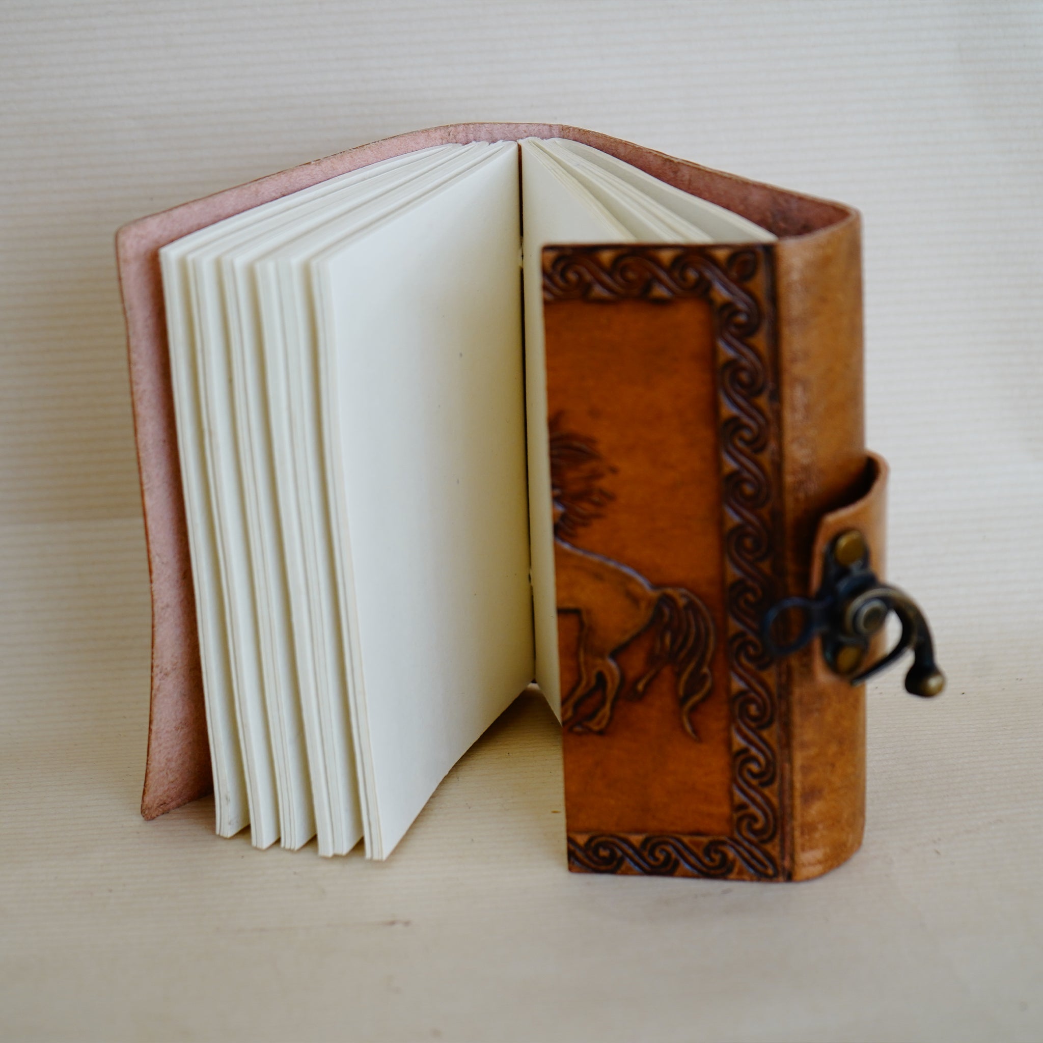 Handcrafted Leather Journal with Lock - Secure Diary with Key - Culturati