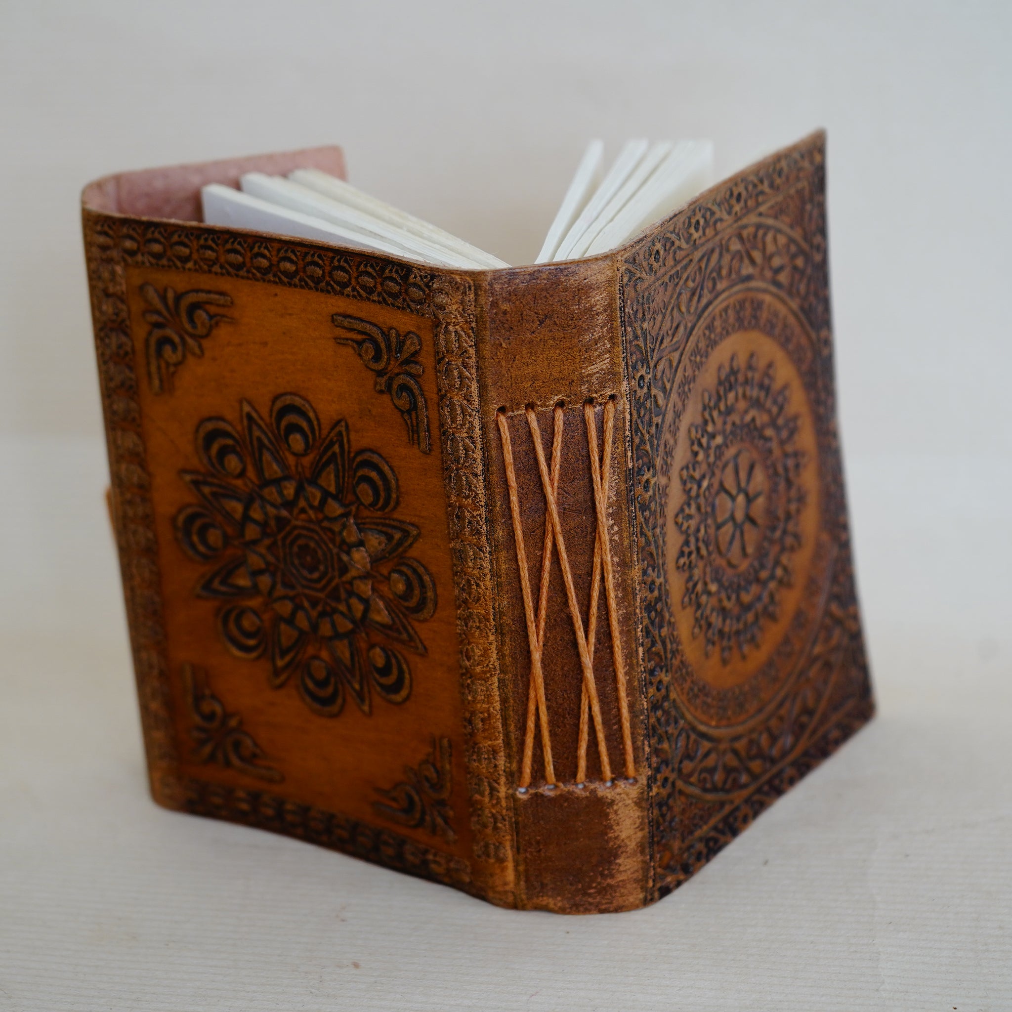 Premium Embossed Leather Journal - Handcrafted Antique Design - Culturati