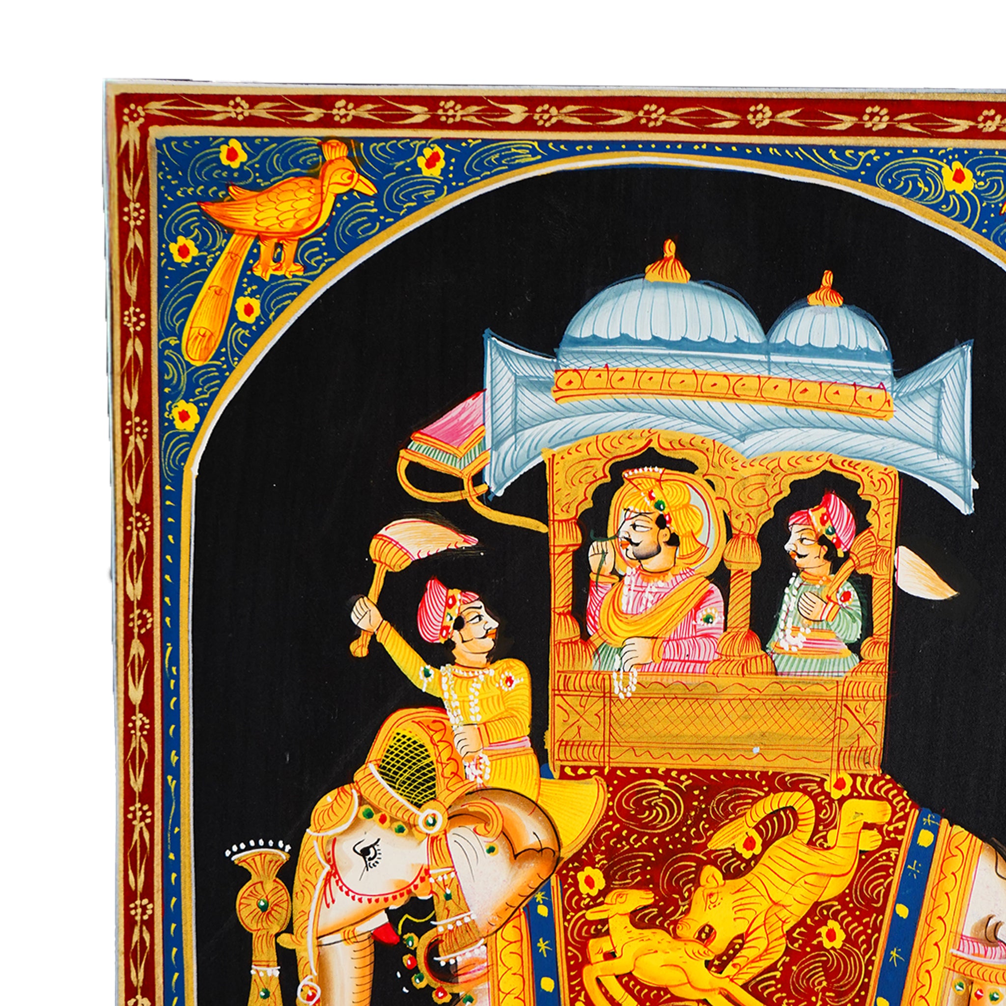 Hand Painted Royal Elephant Mughal Miniature Painting