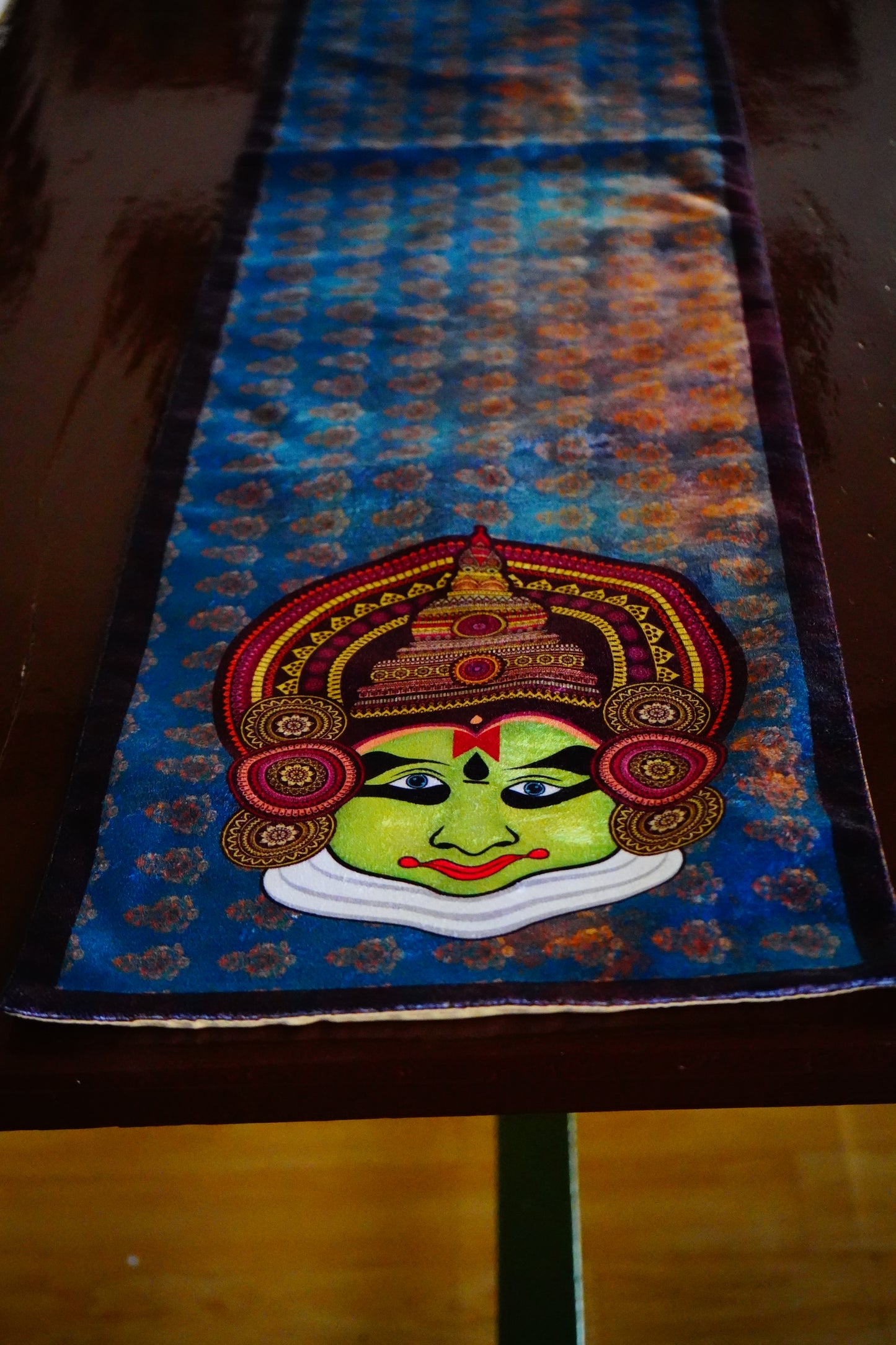 Kathakali Face Printed Runners A Blend of Tradition and Style