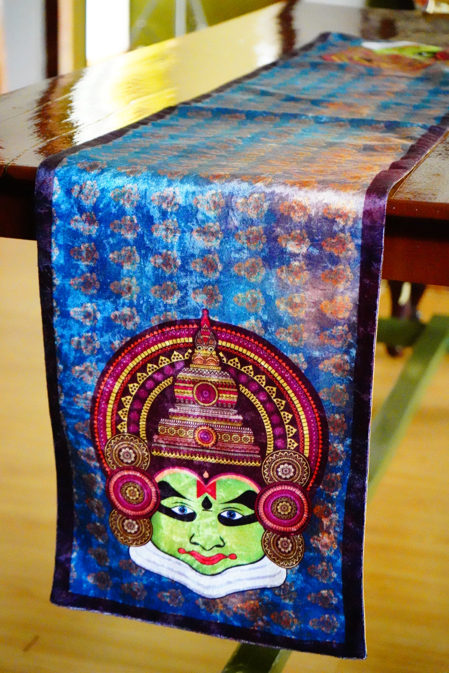 Kathakali Face Printed Runners A Blend of Tradition and Style