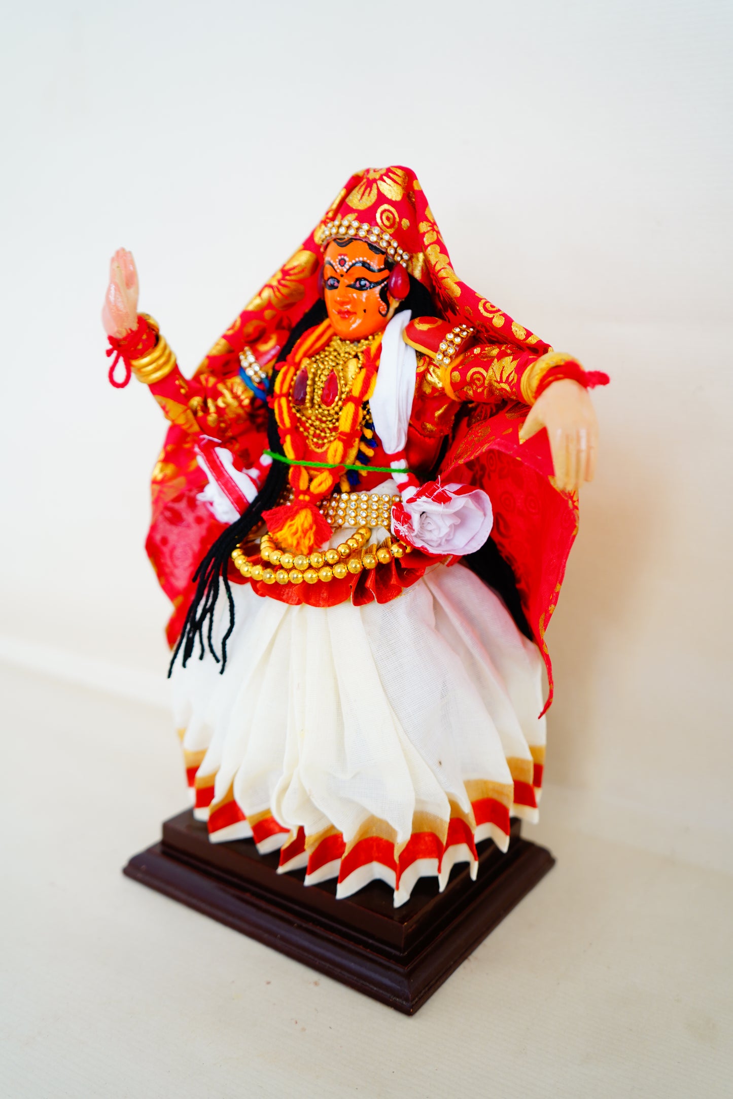 Handcrafted Vibrant Rukmani Kathakali Doll Masterpiece