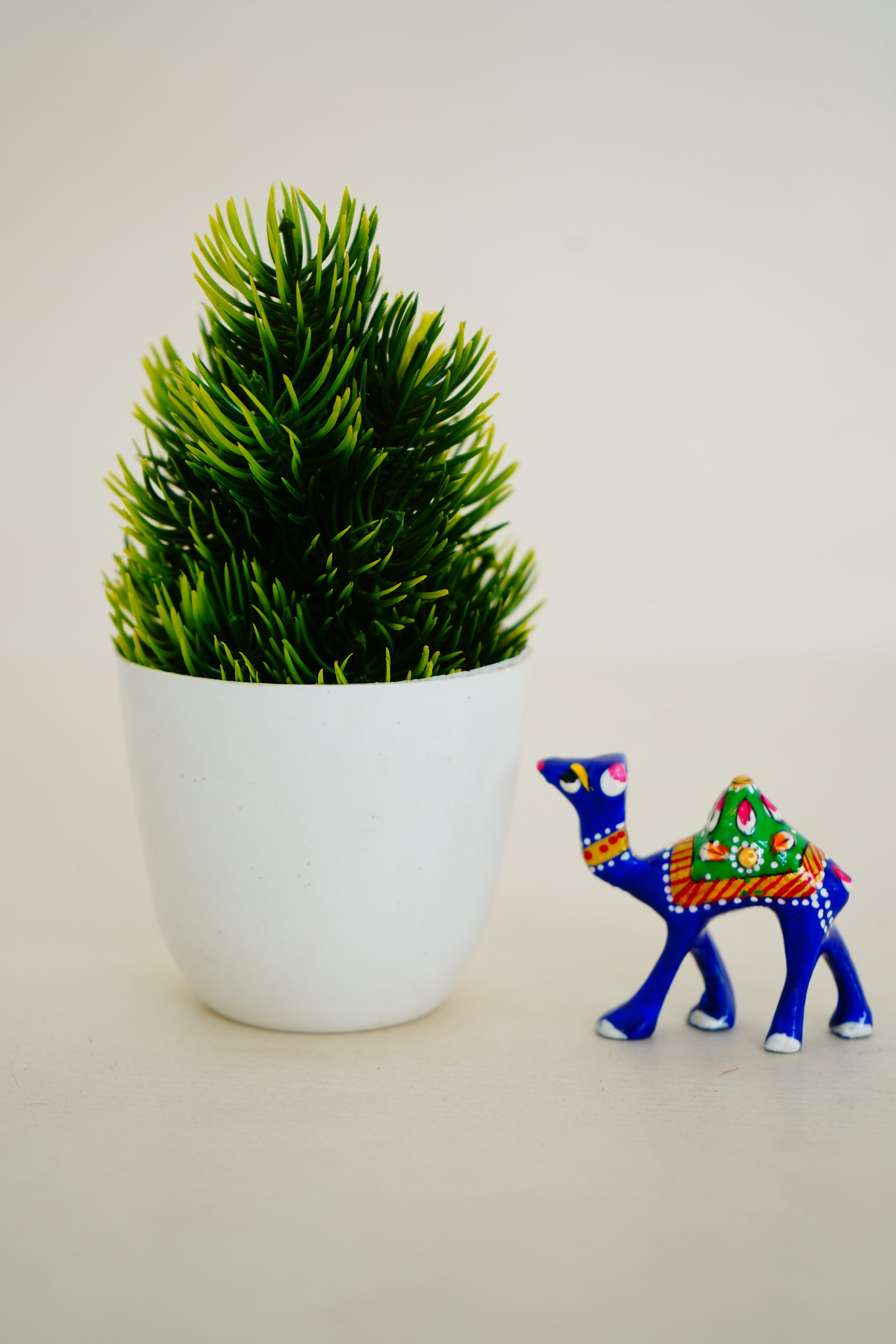 Elegant Handcrafted Meenakari Design Camel Statue Blue