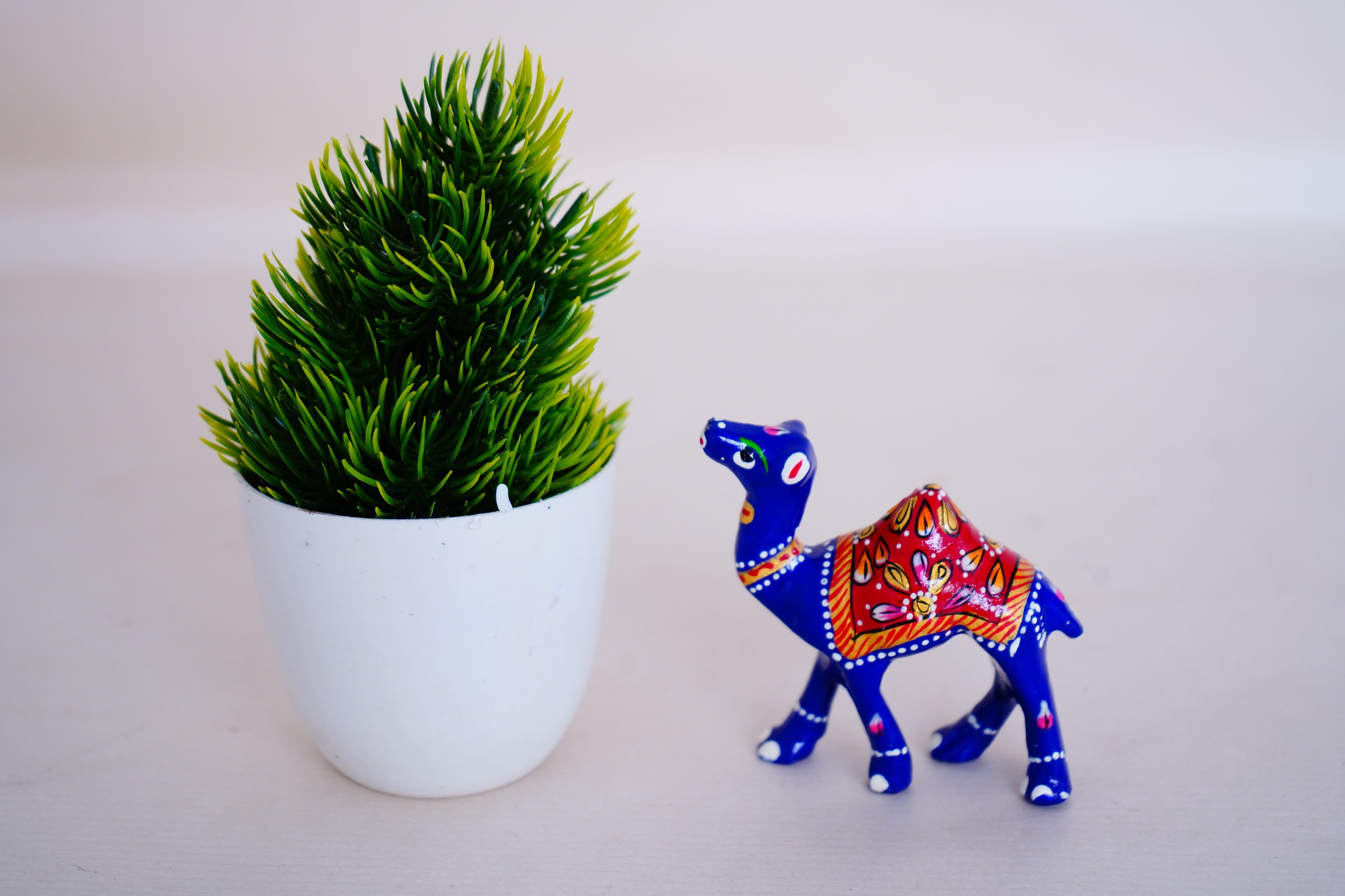 Elegant Handcrafted Meenakari Design Camel Statue Blue