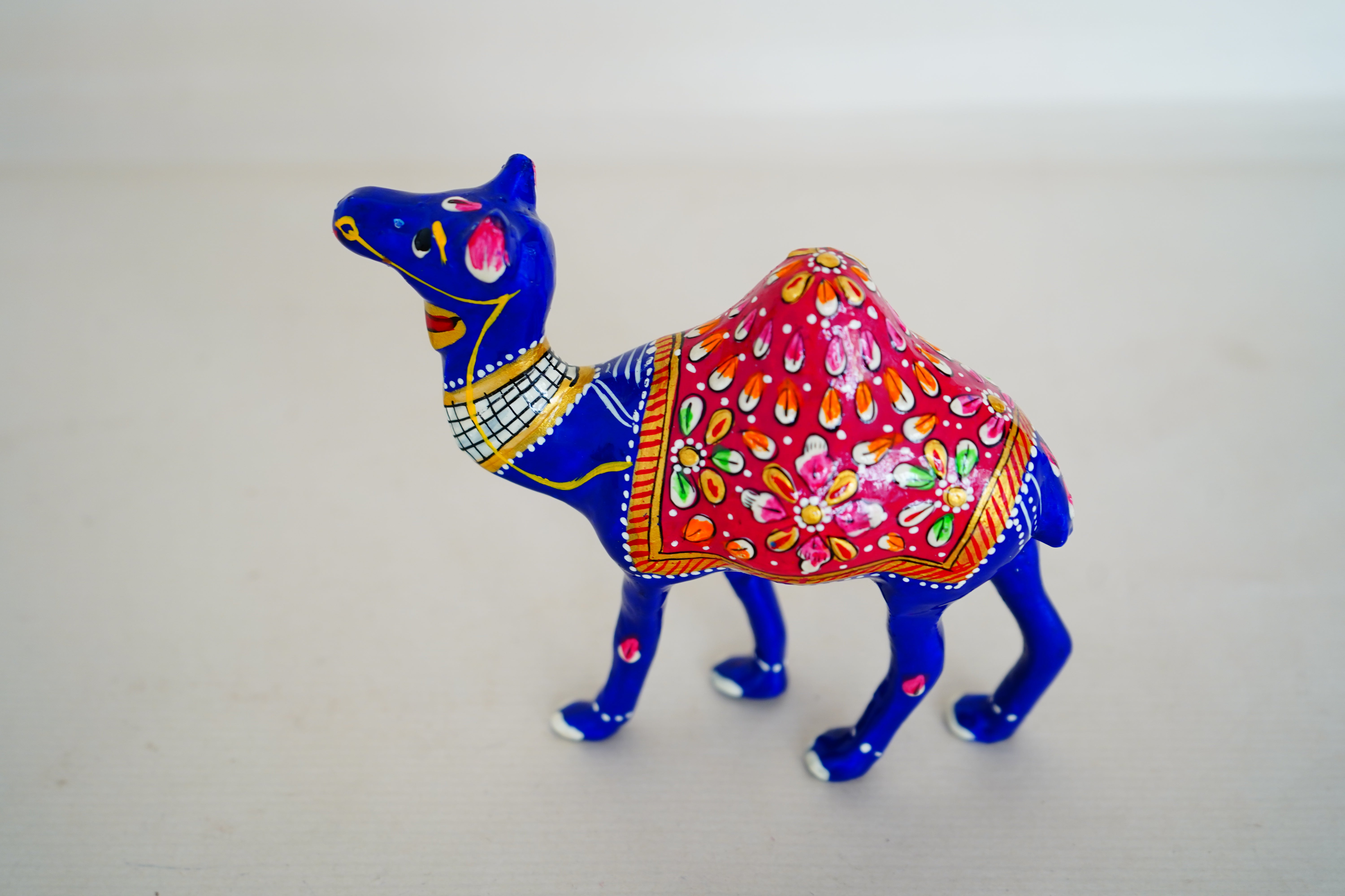 Elegant Handcrafted Meenakari Design Camel Statue Blue