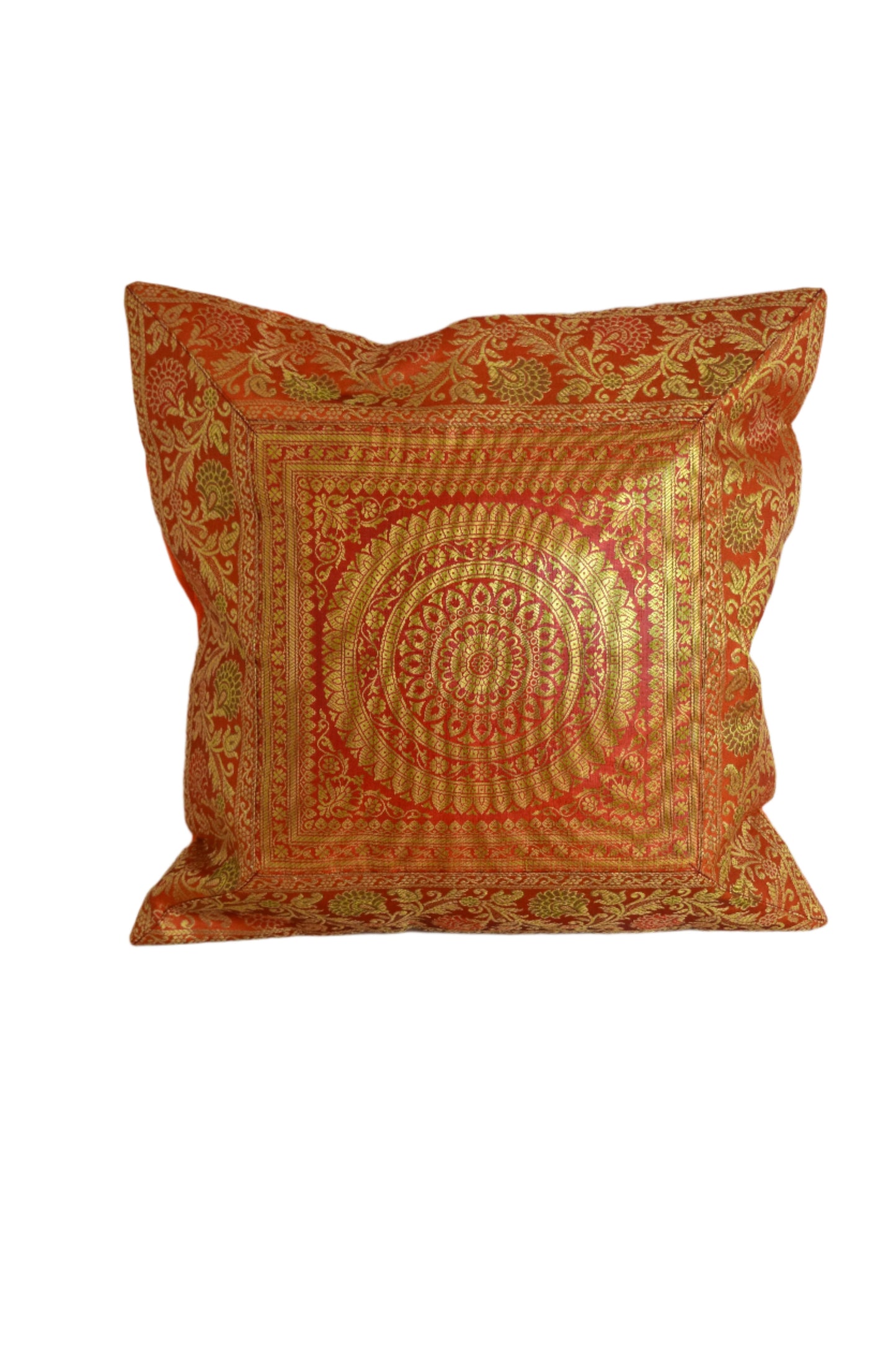 Banarasi Bloom Mandala Patchwork Pillow Covers