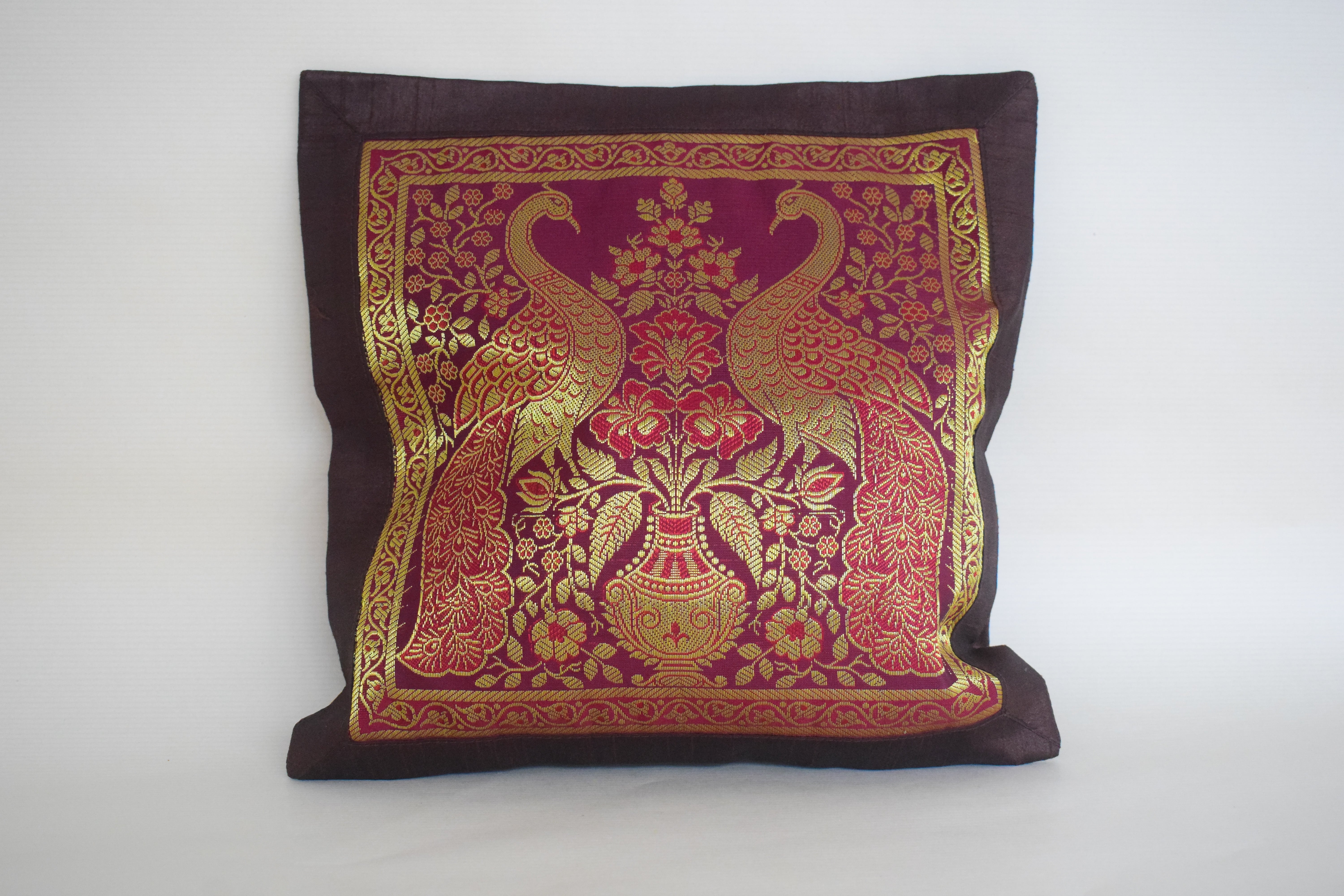 Banarasi Patchwork Pillow Covers with zari Work