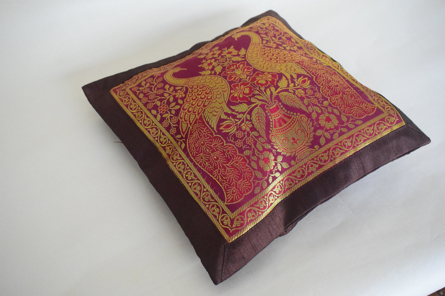 Banarasi Patchwork Pillow Covers with zari Work