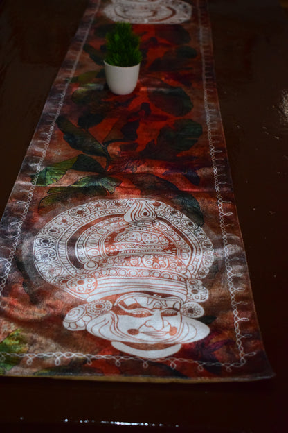 Kathakali Face Printed Runners A Blend of Tradition and Style