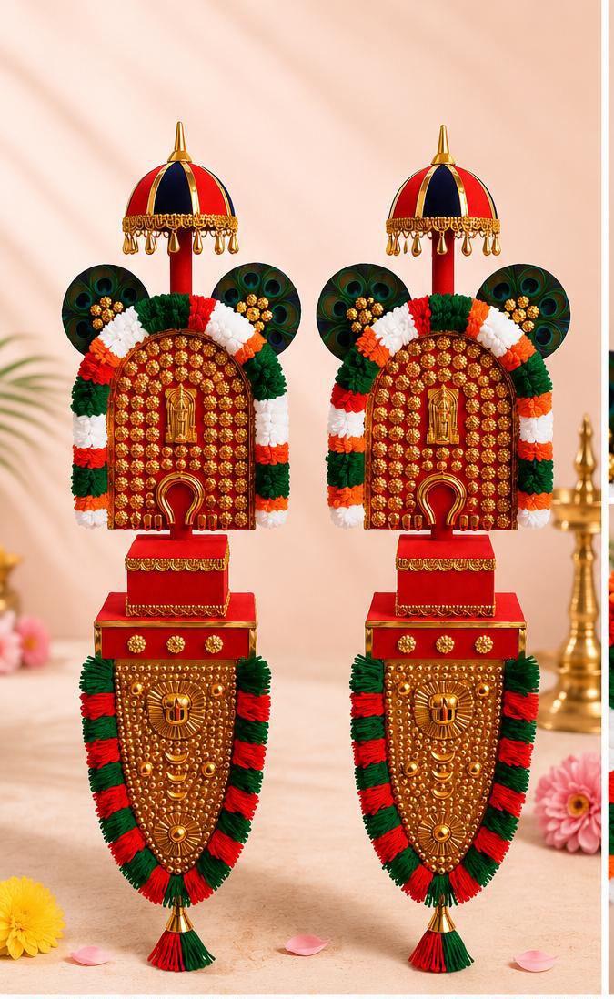 Elephant Decor Set - Nettipattam, Alavattom & Accessories
