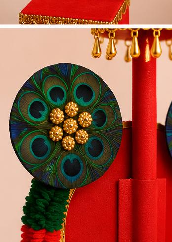 Elephant Decor Set - Nettipattam, Alavattom & Accessories
