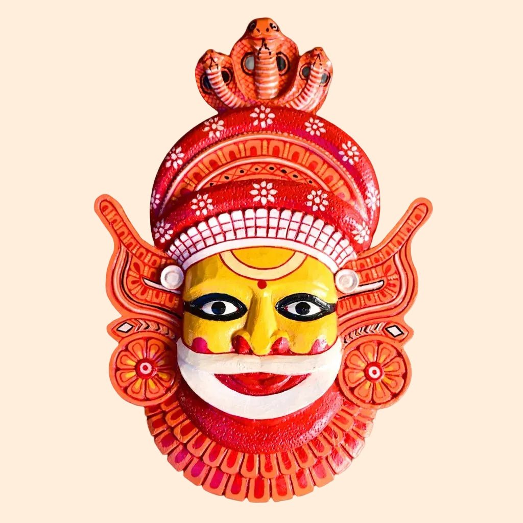 Handcrafted Muthappan Theyyam Art | Traditional Kerala Folk Deity Craft - Culturati