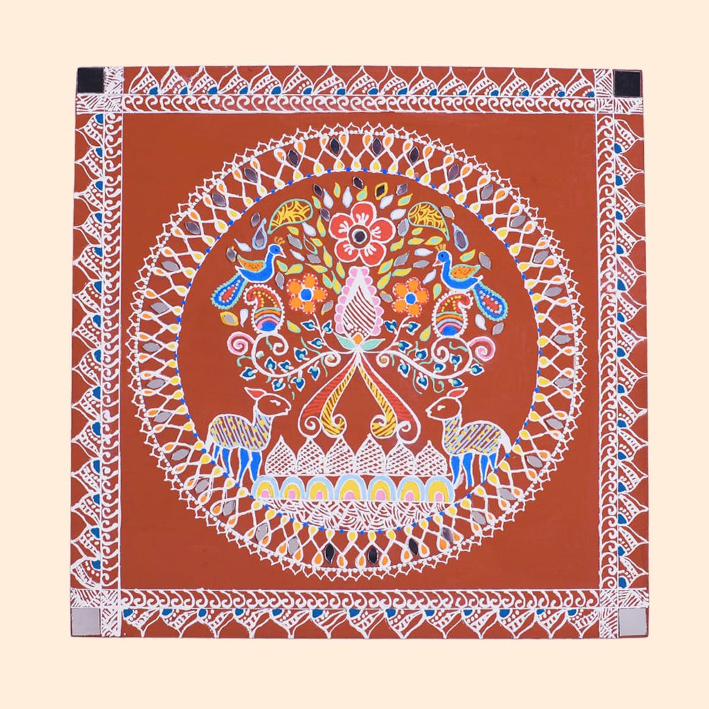 Tree of Life – Handcrafted Mandana Art for Auspicious & Spiritual Home Decor - Culturati