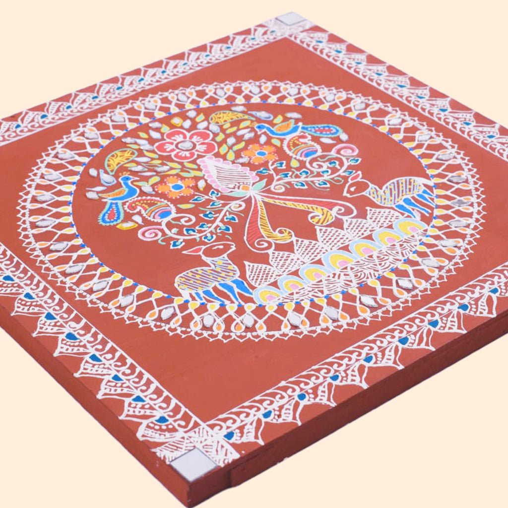 Tree of Life – Handcrafted Mandana Art for Auspicious & Spiritual Home Decor - Culturati