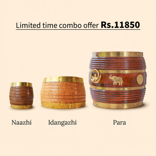 Naazhi-Idangazhi-Para Combo: A Heritage Set of Kerala's Traditional Measures