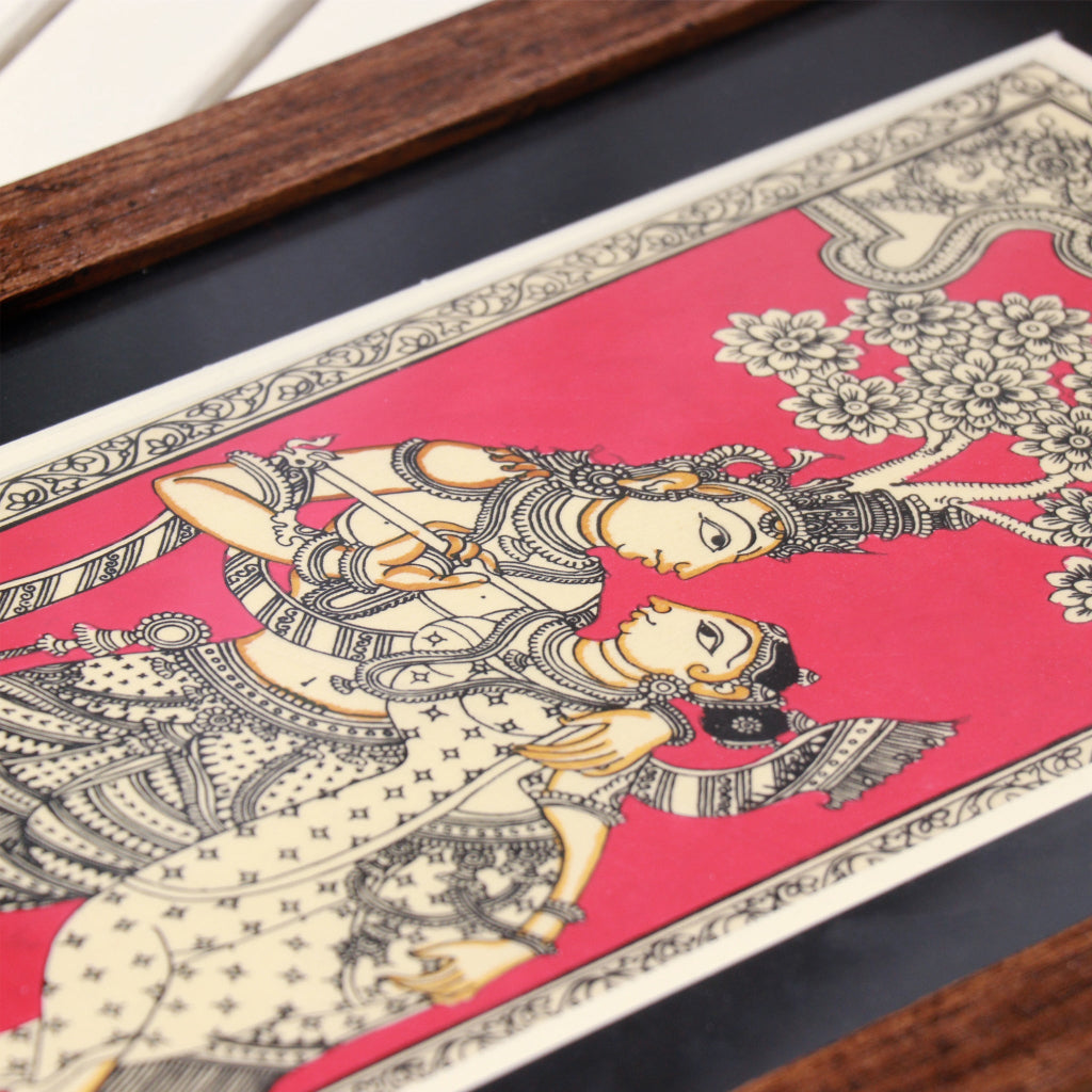 Handpainted Pattachitra Radha - Krishna: Eternal Love - Culturati