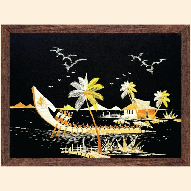 Traditional Kerala Straw Art: Lakeside Elegance