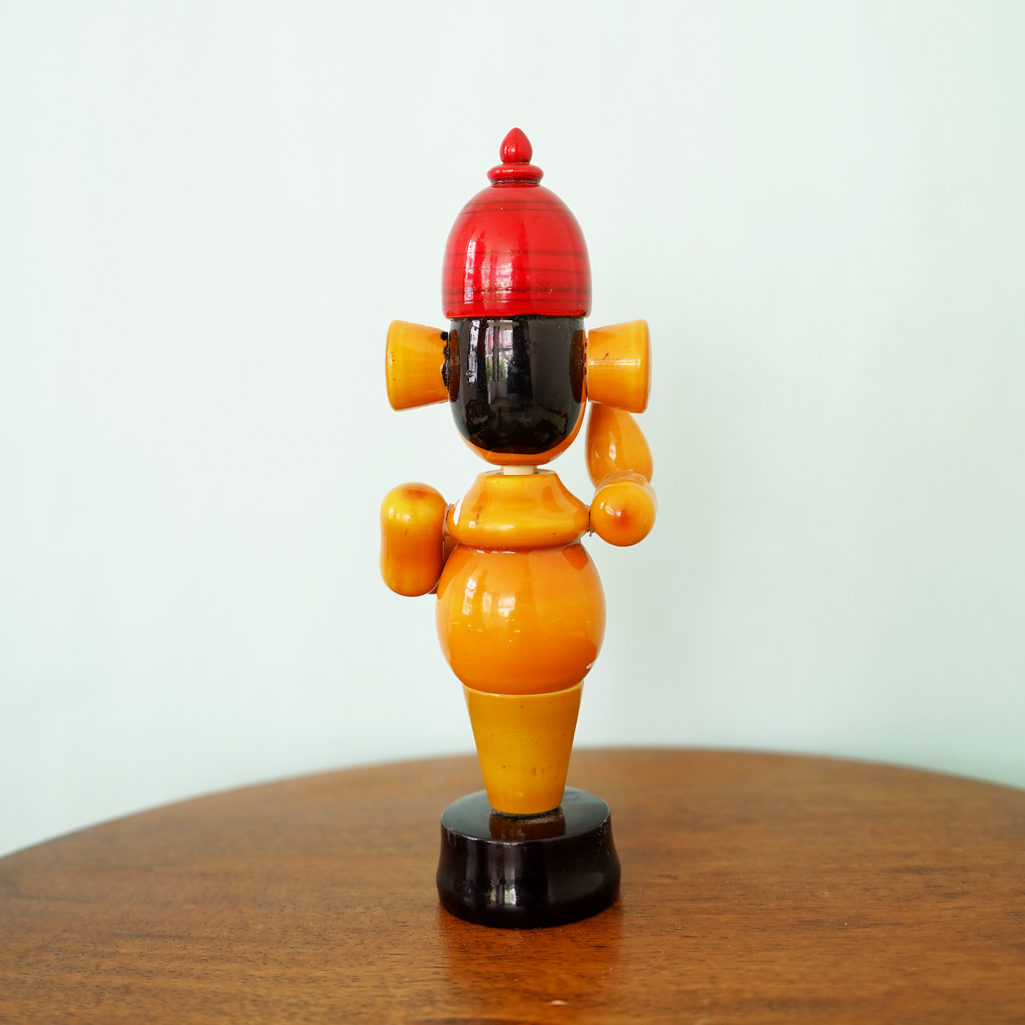 Handcrafted  Etikoppaka Wooden Ganesha Idol with Diya Shaped Holder,Tealight Candle | Diwali Gift